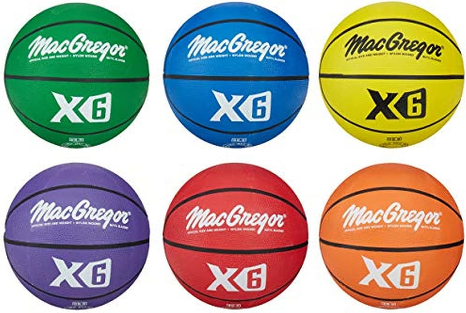 Multicolor Basketballs (Set of 6)