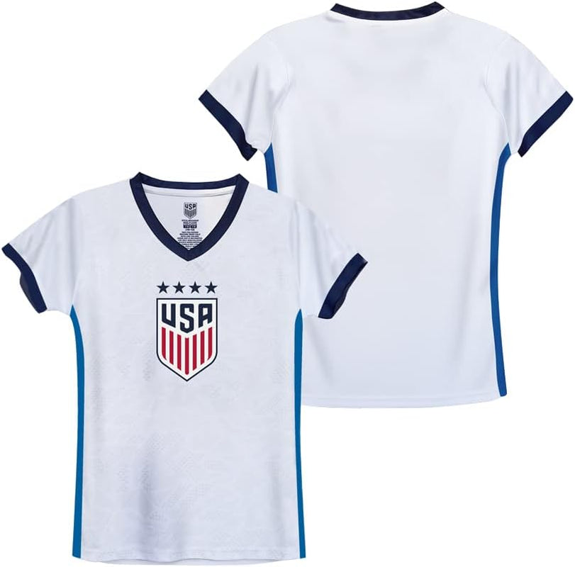 Official Licensed U.S. Soccer 4 Star USWNT Players Girl'S Game Day Shirts Football Tee Top