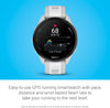 Forerunner 165 Music, Running Smartwatch, Colorful AMOLED Display, Training Metrics and Recovery Insights, Music on Your Wrist, Whitestone