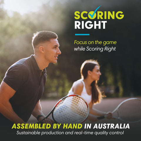 Portable Tennis Racket and Padel Scorekeeper, Easily Mounted Small Score Board to Keep Score of Points, Games, and Sets, ITF Conforming and Lightweight Mini Score Keeper, 1.9G