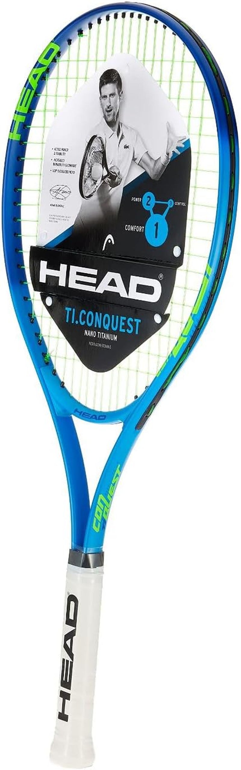 Ti. Conquest Pre-Strung 27In. Blue Tennis Racquet