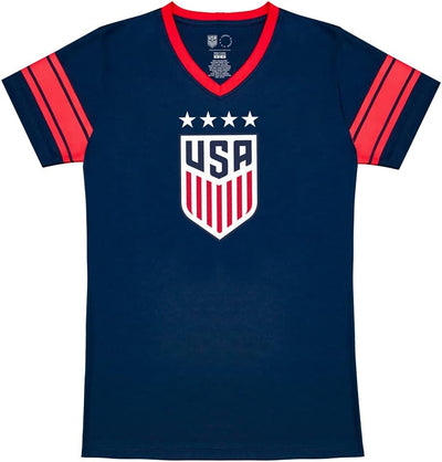 Official Licensed U.S. Soccer 4 Star USWNT Players Girl'S Game Day Shirts Football Tee Top