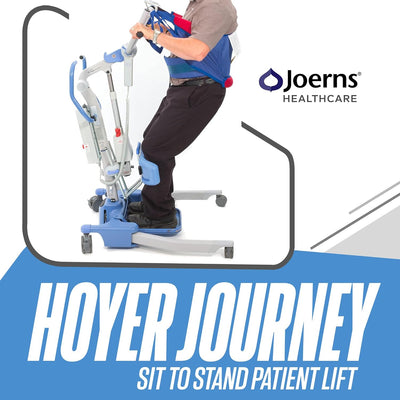 Joerns  Journey Sit to Stand Electric Power Patient Lift | Ultra Compact, Portable Folding Stand Aid | Safe Working Load 340 Lbs. | Smart Monitor Technology