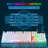 Gaming Keyboard and Mouse Combo, K1 RGB LED Backlit Keyboard with 104 Key for Pc/Laptop(White)