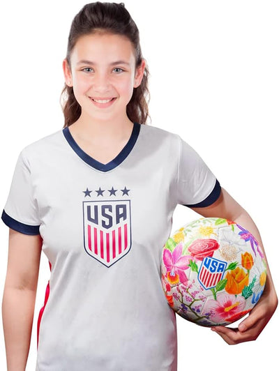 Official Licensed U.S. Soccer 4 Star USWNT Players Girl'S Game Day Shirts Football Tee Top