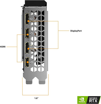 Geforce RTX 3060 Gaming OC 12G (REV2.0) Graphics Card, 3X WINDFORCE Fans, 12GB 192-Bit GDDR6, GV-N3060GAMING OC-12GD Video Card