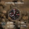 T-Rex 3 Rugged/Military Smart Watch 48Mm, 27 Day Battery, GPS (With Privacy), Offline Maps, 328 Feet Water-Resistant, 170 Fitness/Sport Modes, AI, Voice Control, for Android or Iphone, Black