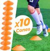 Pro Agility Ladder Soccer Kick Trainer Set 20Ft 12 Rung10 Cones and 4 Stakes Speed Agility Football Training Equipment with Carrying Bag