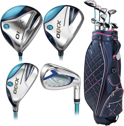 2022 Women 12 Premium Full Set RH 10 Clubs + 1 Cart Bag Navy