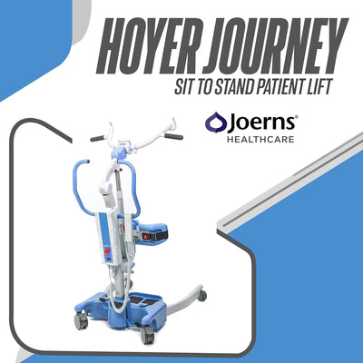 Joerns  Journey Sit to Stand Electric Power Patient Lift | Ultra Compact, Portable Folding Stand Aid | Safe Working Load 340 Lbs. | Smart Monitor Technology