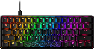 Alloy Origins 60 - Mechanical Gaming Keyboard, Ultra Compact 60% Form Factor, Double Shot PBT Keycaps, RGB LED Backlit, NGENUITY Software Compatible - Linear  Red Switch,Black