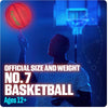 Glow in the Dark Basketball for Teen Boy - Glowing Red Basket Ball, Light up LED Toy for Night Ball Games - Sports Stuff & Gadgets for Kids Age 8 Years Old and Up. Great Gift for Boys & Girls