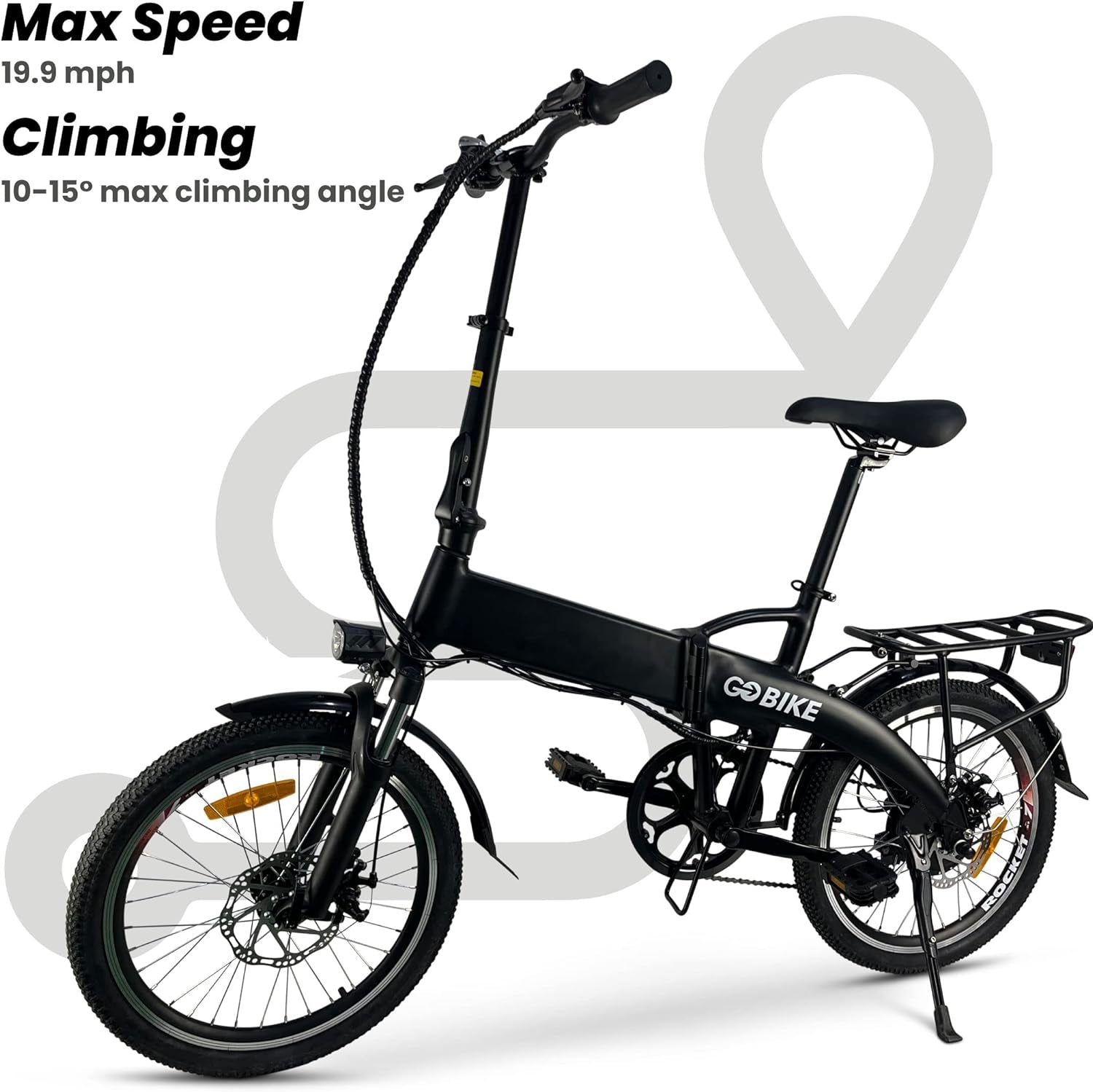 Futuro Foldable Lightweight Electric Bike - 35 Mile Range 48V 350W Motor Electric City Bike for Adults, Shimano 7 Speed Shift, Step through Motorized Bike by GOBIKE