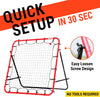 Soccer Rebound Net Rebounder | Skill Training Gifts, Aids & Equipment for Kids Teens & All Ages - Kick-Back/Portable, Adjustable Angles