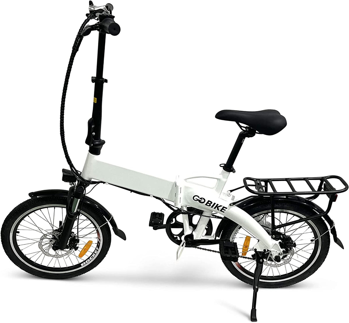 Futuro Foldable Lightweight Electric Bike - 35 Mile Range 48V 350W Motor Electric City Bike for Adults, Shimano 7 Speed Shift, Step through Motorized Bike by GOBIKE