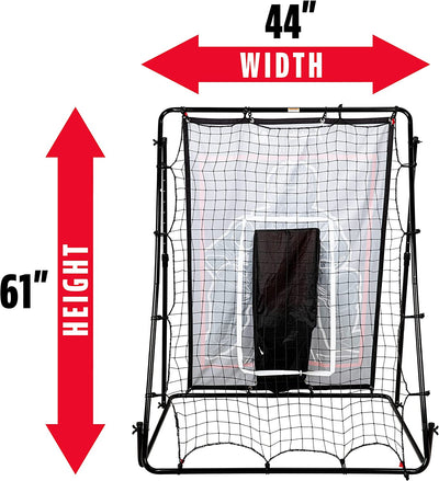 Baseball Pitching Target and Rebounder Net - 2-In-1 Pitch Trainer and Pitchback Net - Baseball Return Screen and Pitching Practice Target
