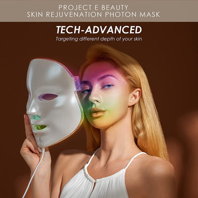 Skin Rejuvenation Photon Mask | LED Face Mask Light Therapy Red Blue Light Anti-Aging Wrinkle Acne Removal Spa Facial Treatment Home Skincare Mask