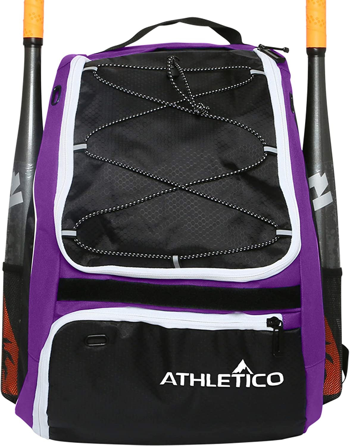 Athletico Youth Baseball Bag - Bat Backpack for Baseball, T-Ball & Softball Equipment & Gear | Holds Bat, Helmet, Glove | Fence Hook