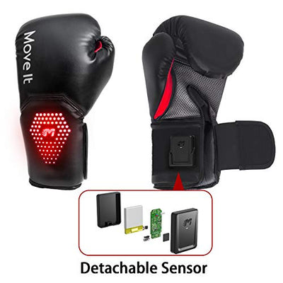 Move It Smart Boxing Gloves 16oz for Men and Women, Bluetooth Phone App Connection, Punching Data Tracking with Training Courses, Auto Picture and Video Capture of Your Coolest Moment - Biometric Sports Solutions