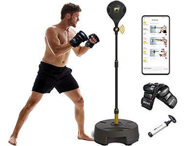 Move It Smart Punching Bag Freestanding Reflex Boxing Ball With Bluetooth Sensor-Adjustable Height(52.7-68In) for Releasing Stress - Biometric Sports Solutions