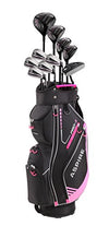 Aspire PRO-X Ladies Womens Complete Right Handed Golf Clubs Set Includes Titanium F Driver, 3 Fairway Wood, 4-5 Hybrids, 7-SW Irons, Putter, Cart Bag, 4 H/C's (Petite Size -1", Right Hand) - Biometric Sports Solutions