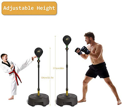 Move It Smart Punching Bag Freestanding Reflex Boxing Ball With Bluetooth Sensor-Adjustable Height(52.7-68In) for Releasing Stress - Biometric Sports Solutions
