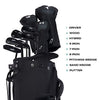 Robin Golf The Essentials Men's Set - Complete Right-Handed Golf Clubs for Men 5'6"-6'2", Matte Black - Biometric Sports Solutions