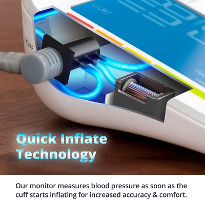 Bluetooth Blood Pressure Monitor Cuff by Balance with Upper Arm Cuff, Digital Smart BP Meter with Large Display, Set Also Comes with Tubing and Device Bag (Bluetooth)