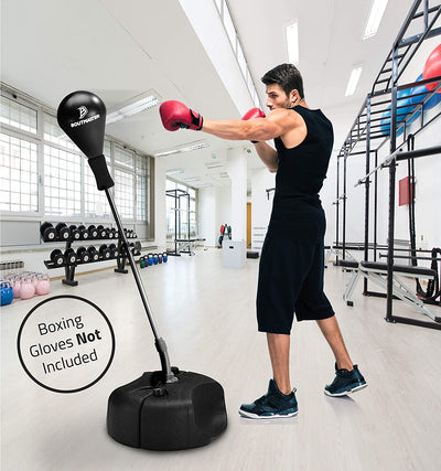 Punching Bag with Stand, Boxing Bag for Adults and Teens - Height Adjustable - Speed Bag - Great for MMA Training, Boxing Equipment, Workout Equipment, Stress Relief & Fitness