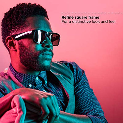 Bose Frames Tenor, Smart Glasses, Bluetooth Audio Sunglasses, with Open Ear Headphones, Rectangular, Black - Biometric Sports Solutions