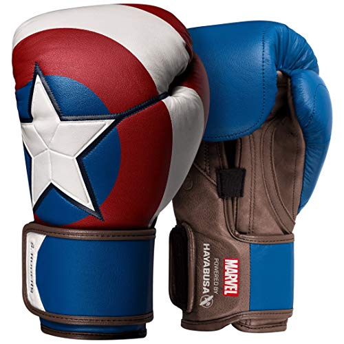 Hayabusa Marvel Hero Elite Boxing Gloves for Men and Women -Captain America, 16 oz - Biometric Sports Solutions