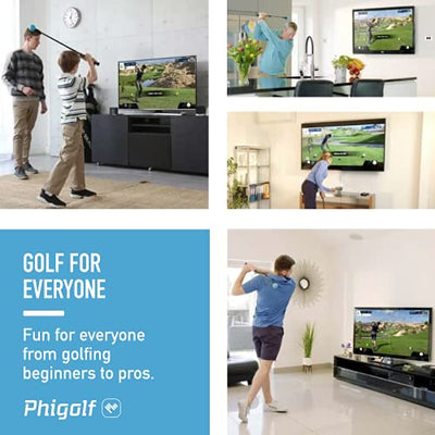 Phigolf Mobile and Home Smart Golf Game Simulator with Swing Stick - WGT Edition - Biometric Sports Solutions