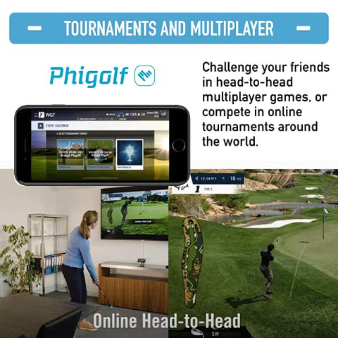 Phigolf Mobile and Home Smart Golf Game Simulator with Swing Stick - WGT Edition - Biometric Sports Solutions