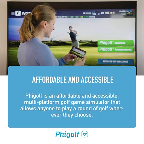 Phigolf Mobile and Home Smart Golf Game Simulator with Swing Stick - WGT Edition - Biometric Sports Solutions