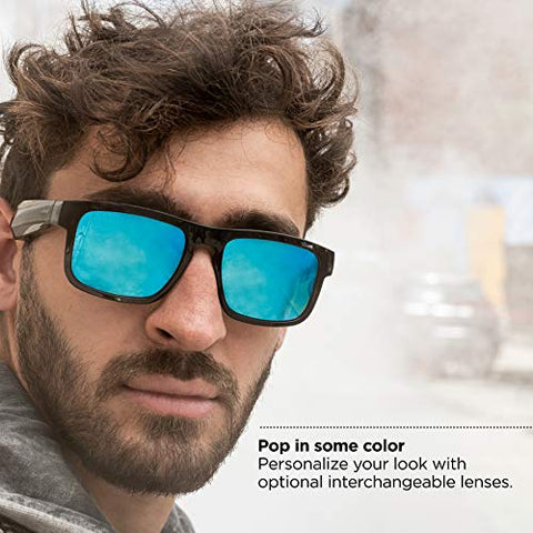 Bose Frames Tenor, Smart Glasses, Bluetooth Audio Sunglasses, with Open Ear Headphones, Rectangular, Black - Biometric Sports Solutions