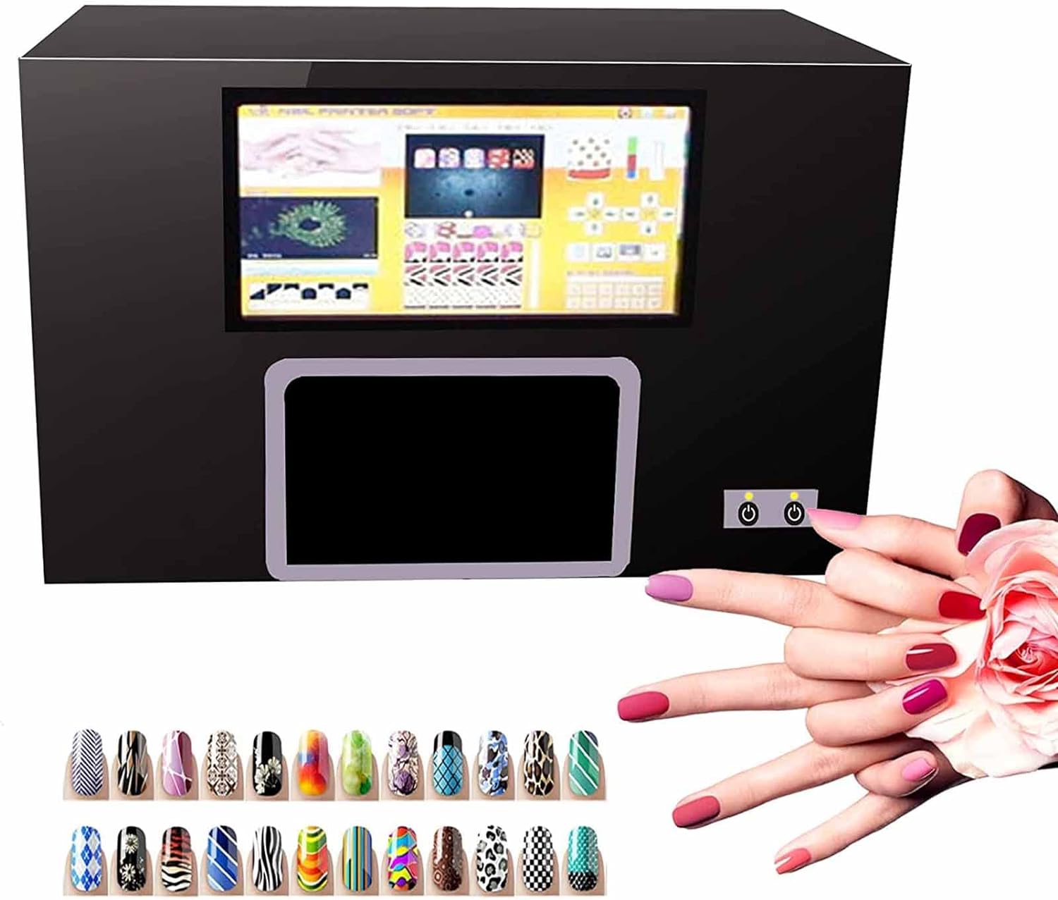 3D Nail Printer Machine, Multifunctiondigital Nail Printer with Touch Screen 130 Full Hd Camera 20G Memory 110-240V Nail Polish, Art Printing Machine for Home Usage Nail Salonhome Usage Salon