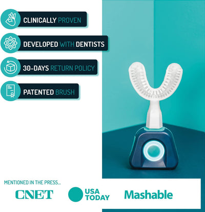 - Electric Toothbrush - Y-Shaped Brush - Innovation Awards at CES 2023-3 Months of Battery Life - Nylonstart Adult Pack