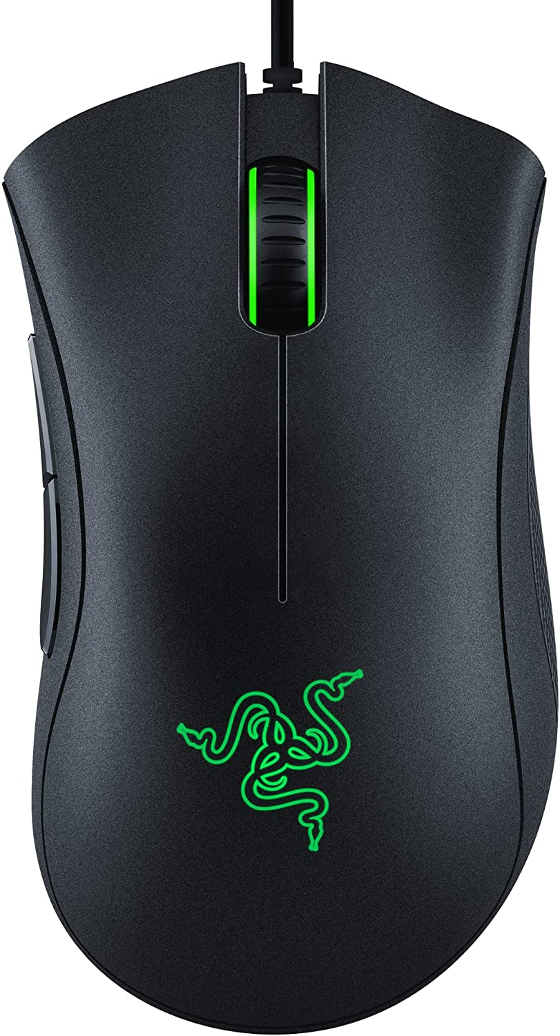 Razer Deathadder Essential Gaming Mouse: 6400 DPI Optical Sensor - 5 Programmable Buttons - Mechanical Switches - Rubber Side Grips - Classic Black