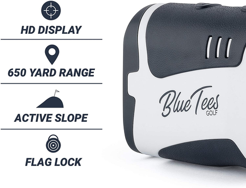 Blue Tees Golf Series 1 Sport Slope Laser Rangefinder for Golf 650 Yards Range - Slope Measurement, Flag Lock Technology with Pulse Vibration, 6X Magnification