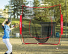 7'×7' Baseball Softball Practice Net Hitting Batting Catching Pitching Training Net W/Carry Bag & Metal Bow Frame, Baseball Training Equipment