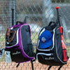 Baseball Bat Bag - Backpack for Baseball, T-Ball & Softball Equipment & Gear for Youth and Adults | Holds Bat, Helmet, Glove, & Shoes |Shoe Compartment & Fence Hook