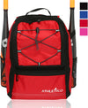 Youth Baseball Bag - Bat Backpack for Baseball, T-Ball & Softball Equipment & Gear | Holds Bat, Helmet, Glove | Fence Hook