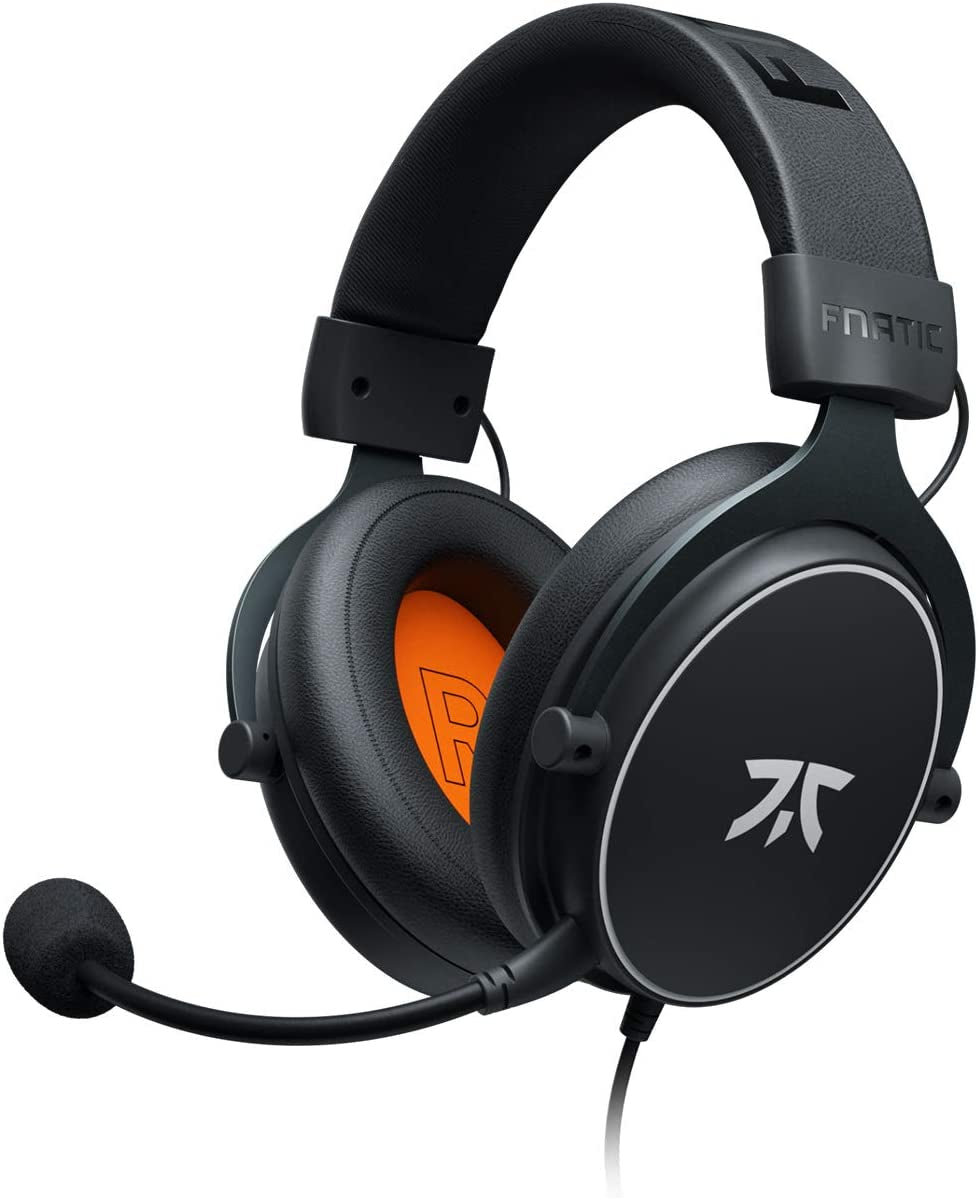 Fnatic React Gaming Headset for Esports with 53Mm Drivers, Metal Frame, Precise Stereo Sound, Broadcaster Detachable Microphone, 3.5Mm Jack [PC, PS4, PS5, Xbox ONE, Xbox Series X] [Playstation_4]