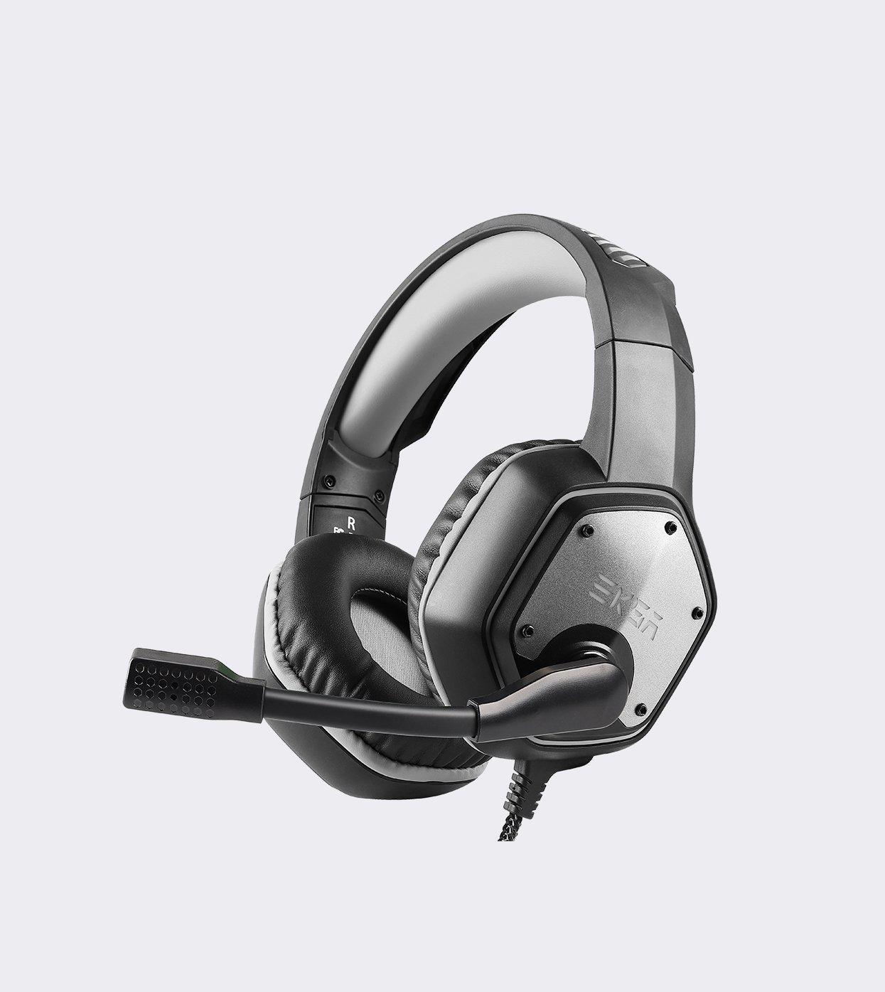 Fnatic React Gaming Headset for Esports with 53mm Drivers, Metal Frame,  Precise Stereo Sound, Broadcaster Detachable Microphone, 3.5mm Jack [PC,  PS4