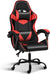 Ergonomic Backrest and Seat Height Adjustable Swivel Recliner Racing Office Computer Video Game Chair,400Lb Capacity, Black/Red