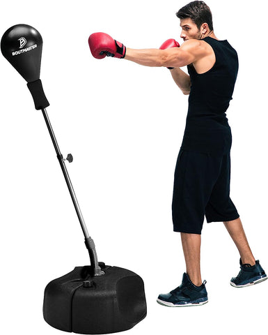 Punching Bag with Stand, Boxing Bag for Adults and Teens - Height Adjustable - Speed Bag - Great for MMA Training, Boxing Equipment, Workout Equipment, Stress Relief & Fitness