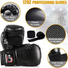 Punching Bag for Adults, 4Ft PU Heavy Boxing Bag Set with 12OZ Gloves for MMA Kickboxing Boxing Karate Home Gym Training (Unfilled)